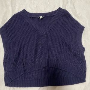 blue cropped women’s sweater